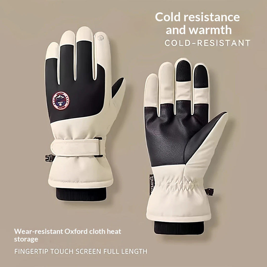 Fleece-lined touchscreen gloves – Beige