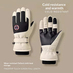 Fleece-lined touchscreen gloves – Beige