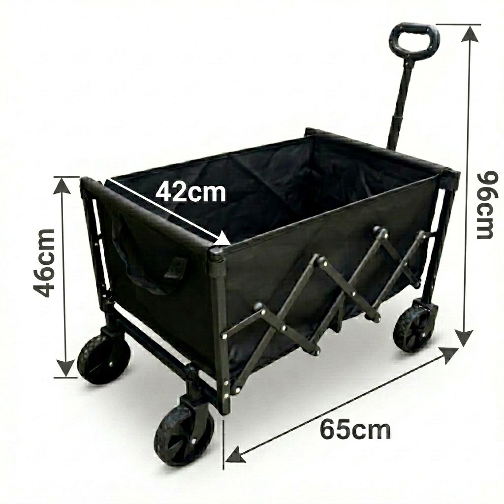 Folding Utility Wagon – 180 lb Heavy Duty Collapsible Cart