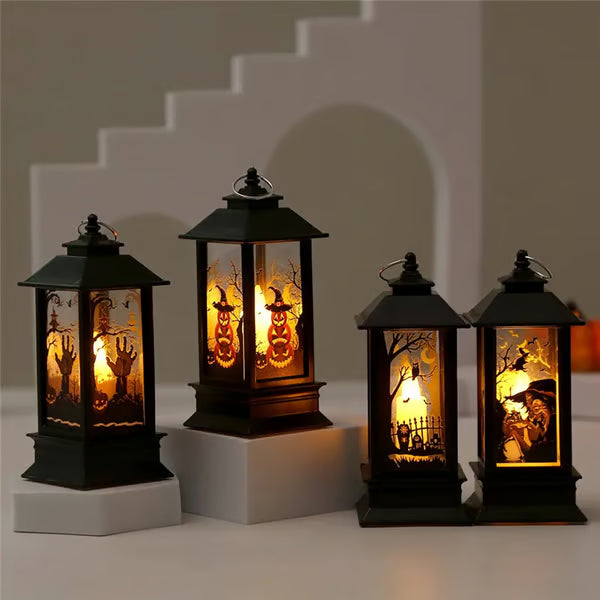 Portable Halloween Lantern – Pumpkin, Ghost, Witch & Owl