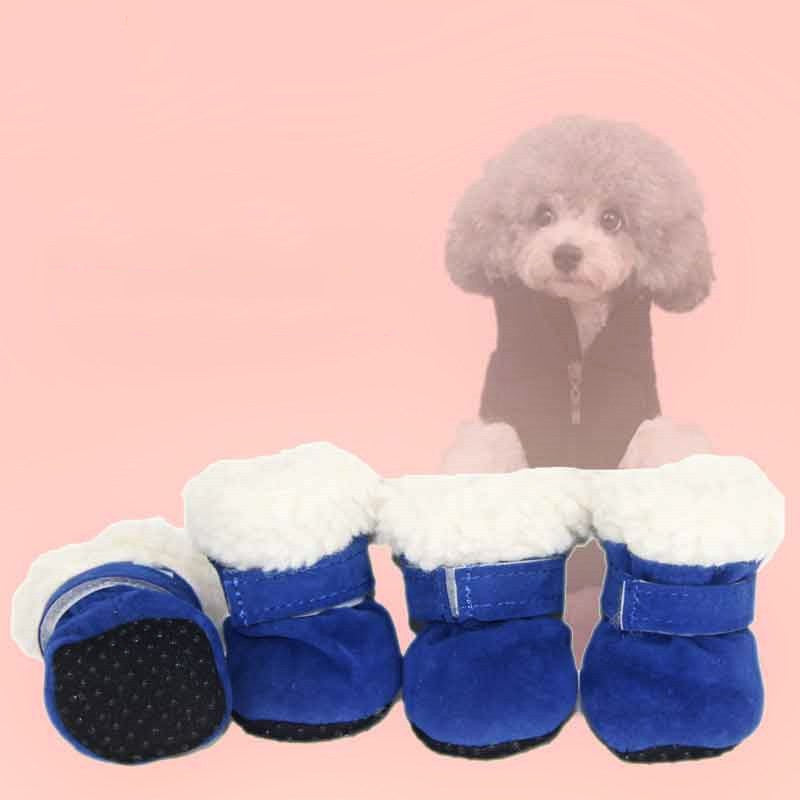 Blue waterproof dog booties
