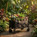 Folding Utility Wagon – 180 lb Heavy Duty Collapsible Cart
