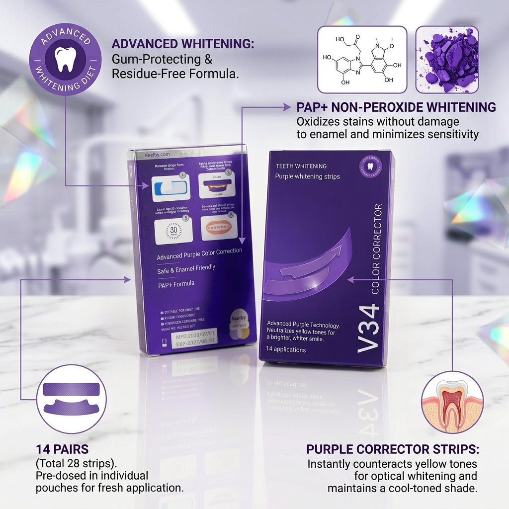 Purple Teeth Whitening Strips