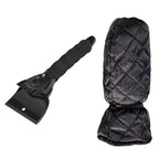 Fleece-lined ice scraper mitt – black