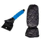 Fleece-lined ice scraper mitt – blue