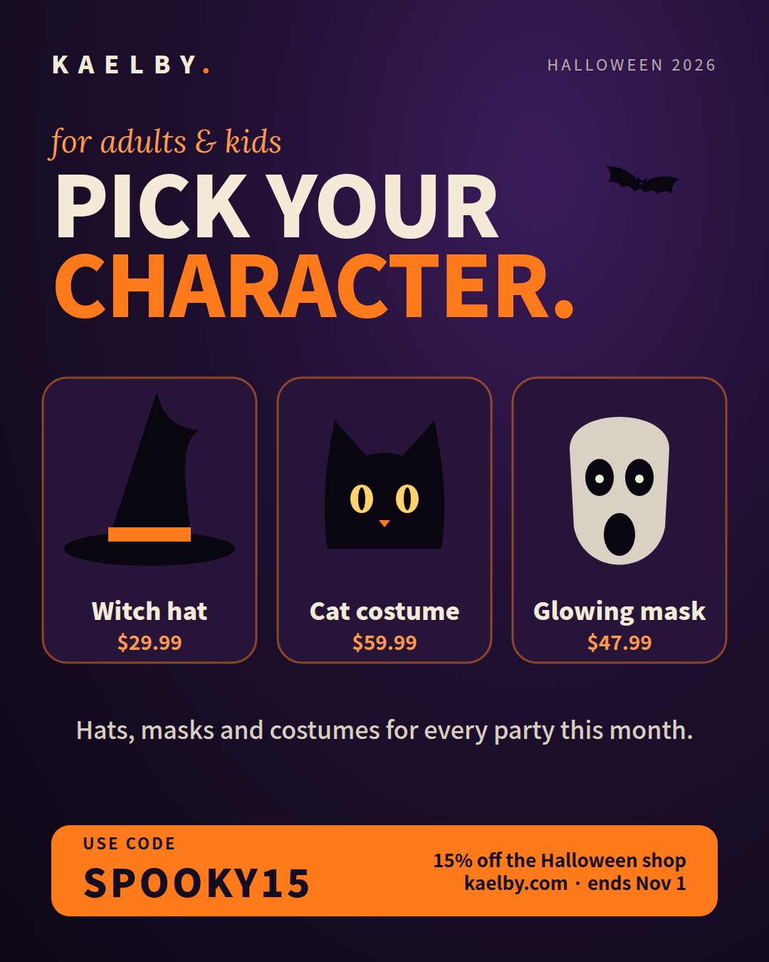 KAELBY Halloween post
